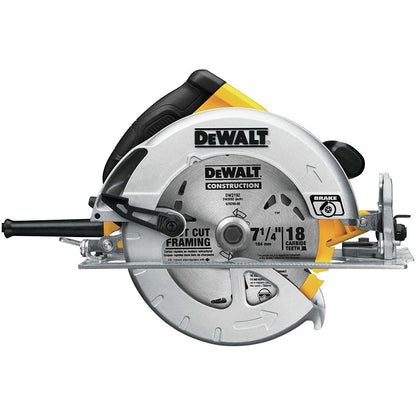 DEWALT Circular Saw, 7-1/4 inch, Pivoting with up to 57 Degree Bevel, Corded (DWE575SB)