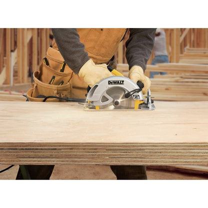 DEWALT Circular Saw, 7-1/4 inch, Pivoting with up to 57 Degree Bevel, Corded (DWE575SB)