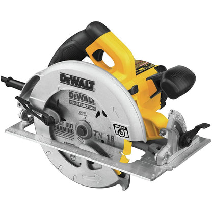 DEWALT Circular Saw, 7-1/4 inch, Pivoting with up to 57 Degree Bevel, Corded (DWE575SB)