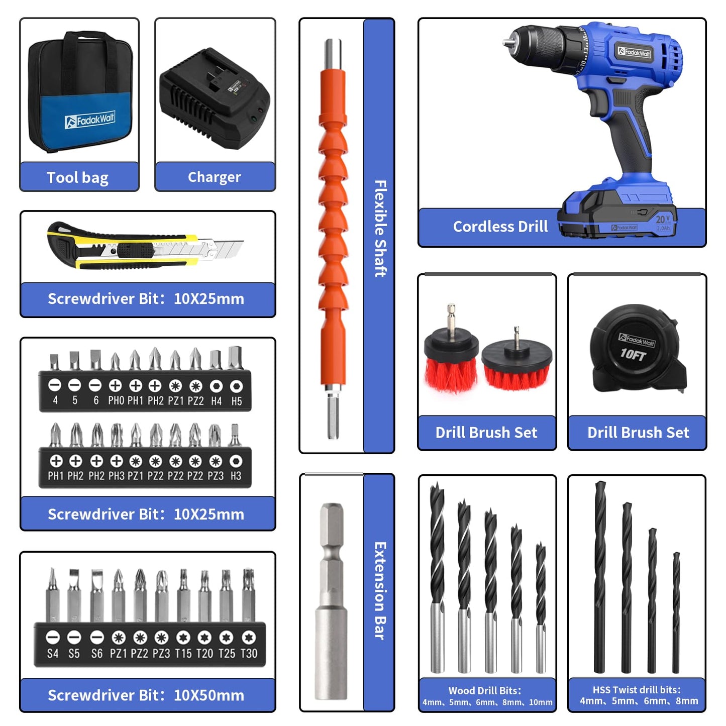 Cordless Drill Set,12V Power Drill Set with Battery and Charger, Electric Driver/Drill Bits, 3/8'' Keyless Chuck,21+1 Torque Setting, 180 inch-lbs, with LED Electric Drill Set (Green)