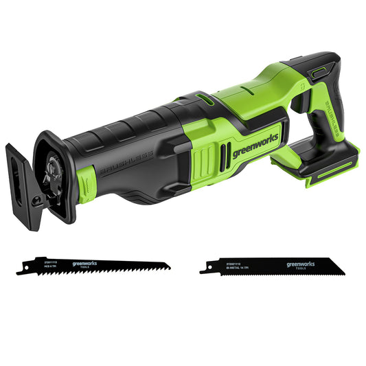 Greenworks 24V Reciprocating Saw,Cordless,Brushless,1.1"(28 mm) Stroke length,2700 SPM,4.0Ah USB Battery and Charger Included